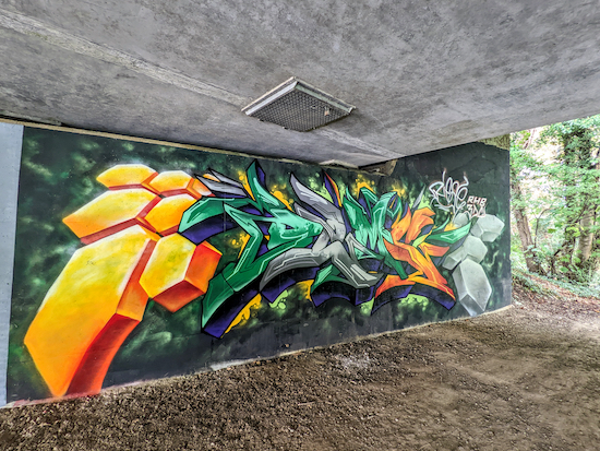 The street art in the A414 underpass