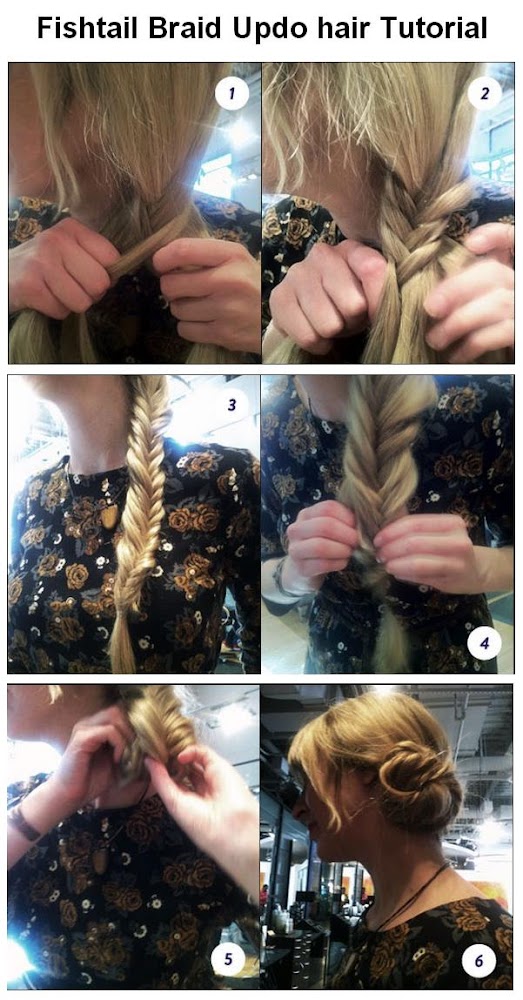 Fishtail Braid Updo hair Tutorial