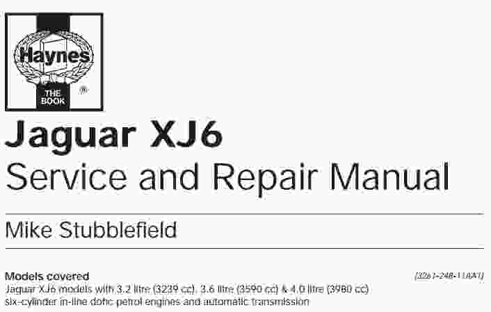 Jaguar XJ6 Service Manual ~ Wiring Diagram User Manual