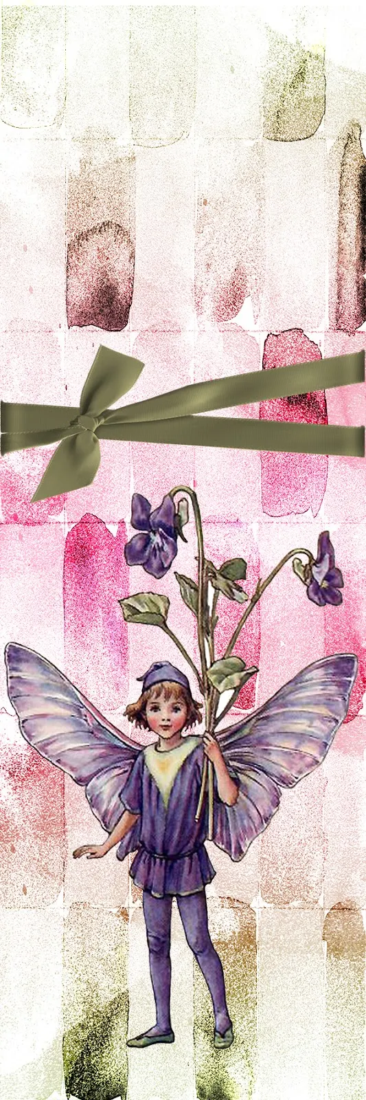 The Graffical Muse Free Printable Vintage Flower Fairy Bookmark