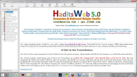 Download Software Islam Hadits Web. 5.0 (Kompilasi Ayat Qur'an dan Hadits Shahih)