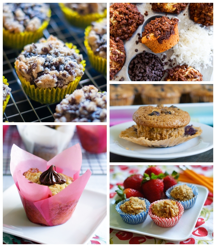 back-to-school muffins collage