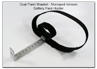 DF1031a: Battery Pack Holder - Dual Flash Bracket - Monopod Version