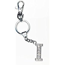 Accessories By Park Lane, Diamante Alphabet Keyring/Bagcharm, With Crystal Stones - Supplied In Organza Pouch - Choice of A-Z