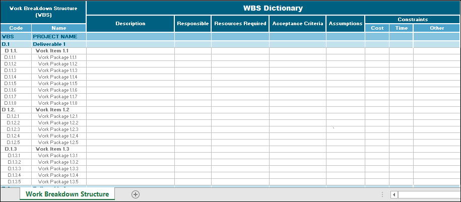 How To Create A Work Breakdown Structure Wbs Template Project Management Templates