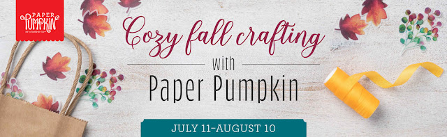 Craft with Beth: Stampin' Up! Paper Pumpkin Project Kit Montly Subscription Project Kit August 2019 Gift of Fall Graphic Banner