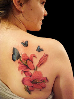 flower tattoos on shoulder