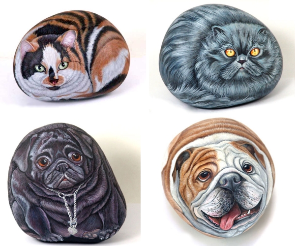 animal painted rocks