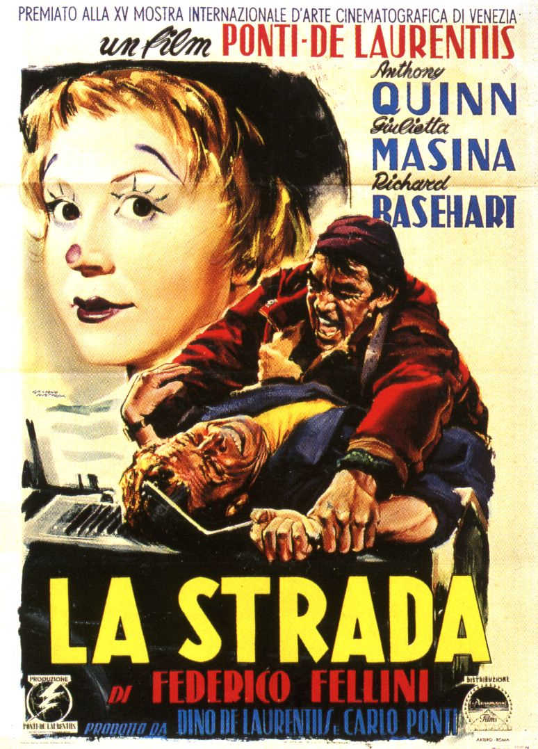 Cartel de la película : La strada (Federico Fellini, 1954) - Fuente imagen: Wikimedia; cc:by-sa; autor: Pabloglezcruz 
