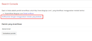 #Gambar 3 Cara Verifikasi Blog Ke Google Webmaster