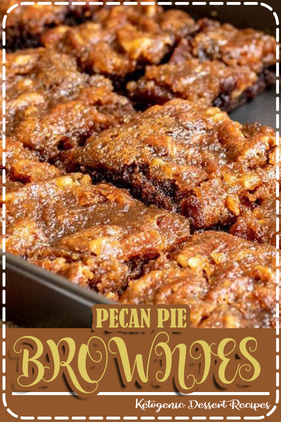 Pecan Pie Brownies are a rich, chocolate and pecan pie Thanksgiving dessert recipe that you’re going to want all year long. #pecanpie #brownies #chocolate 3dessert #recipe #recipes
