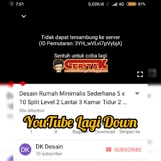 YouTube Lagi Down