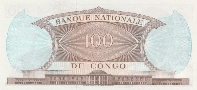 Congo 100 Francs banknote 1961