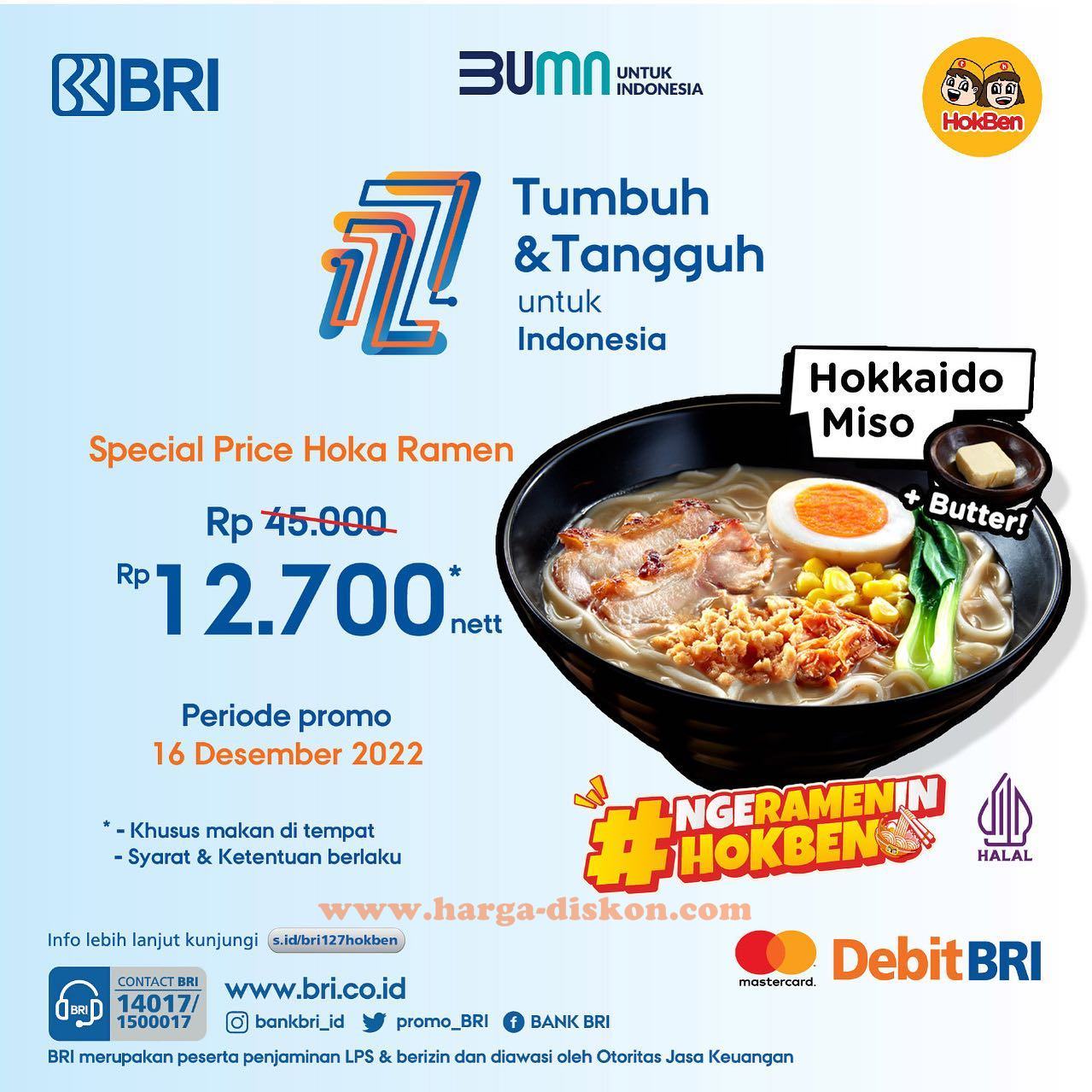 Promo HOKBEN Harga spesial Rp12.700 Periode 16 Desember 2022