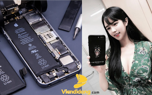 Gái Hàn quyến rũ cầm iPhone 6 sau khi thay pin xong