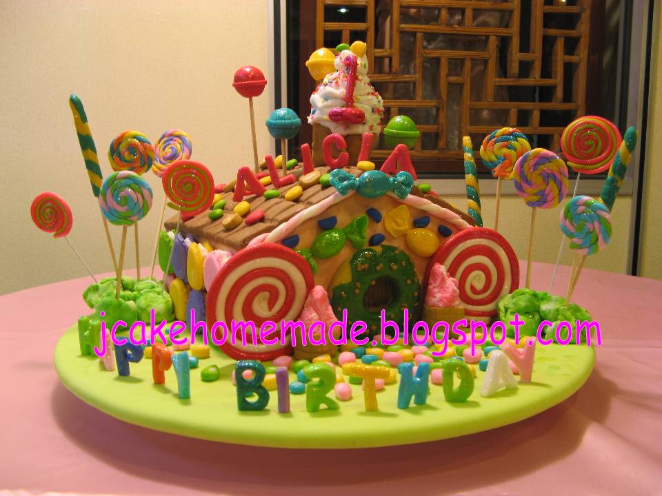 Images Of Birthday Cakes. Candy house irthday cake