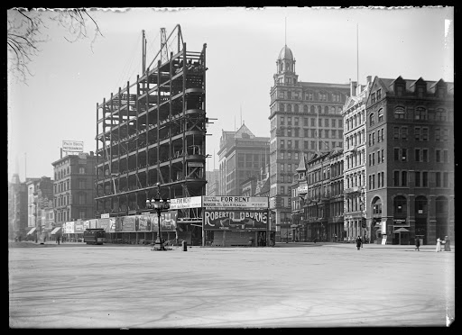 Fotografías de la construcción del edificio Flatiron