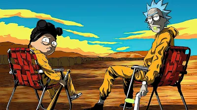 Rick And Morty, Desert, Sunset