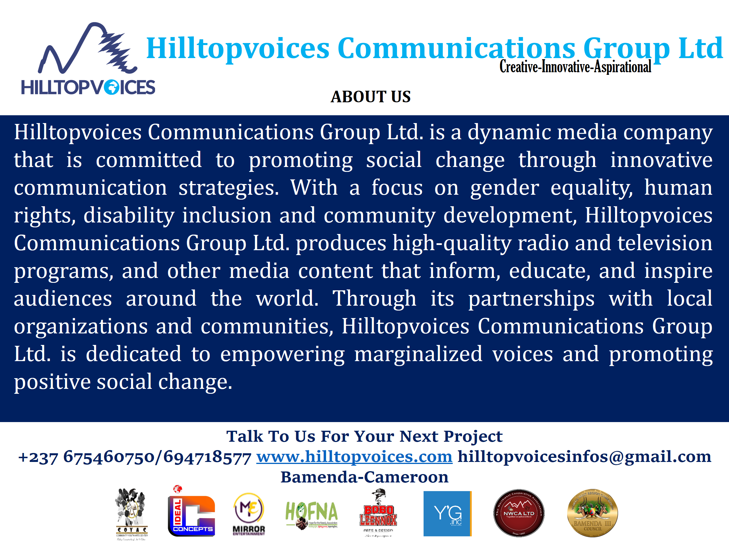 Hilltopvoices Communications Group Ltd
