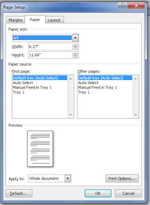 Page Setup in Ms Word