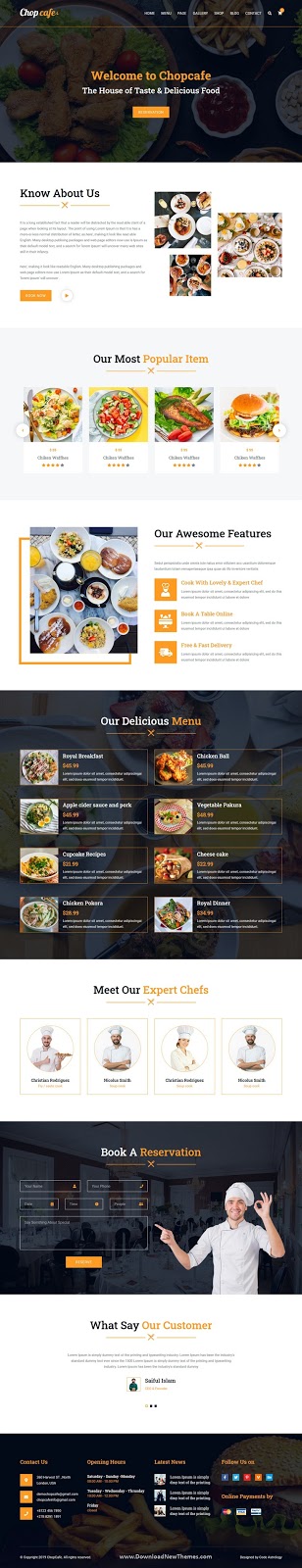 Restaurant HTML Template