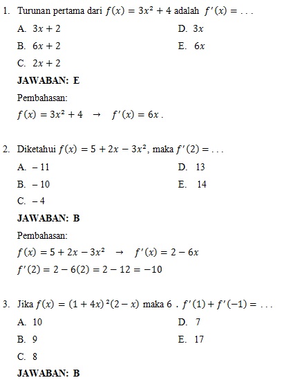 Soal Dan Jawaban Matematika Sma Kelas Xi  Download Lengkap