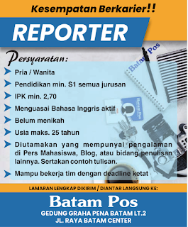 Lowongan Kerja Batam Pos terbaru Bulan Oktober 2018