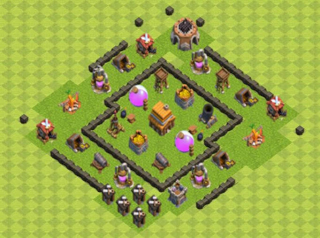 Base COC TH4 Farming 1