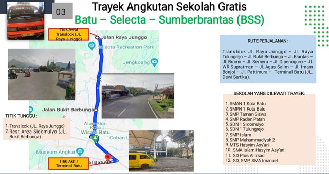 angkutan pelajar gratis kota batu