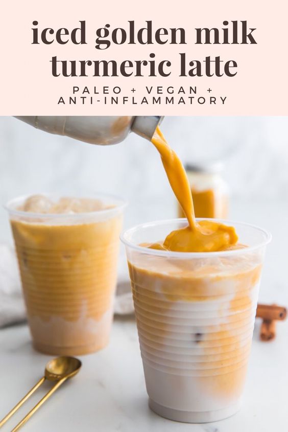 This iced golden milk latte is just delicious, plus it's loaded with anti-inflammatory health benefits and ancient healing spices. This iced version is refreshing, super easy to make,