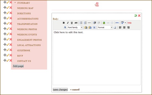 project wedding itinerary It's fully customisable