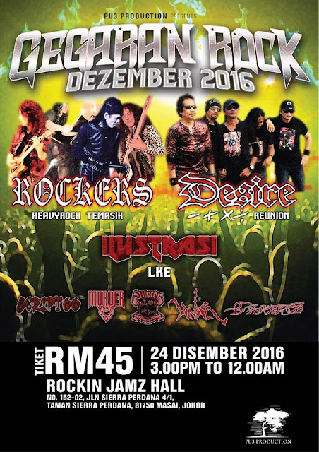 Event Gegaran Rock - Rockers Desire Ilustrasi | 24 Disember 2016