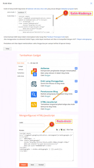 Cara Memasang Iklan AdSense di Blogspot/Blogger