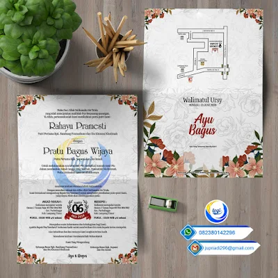 Download Template Desain Undangan Pernikahan Custome Elegan Cdr