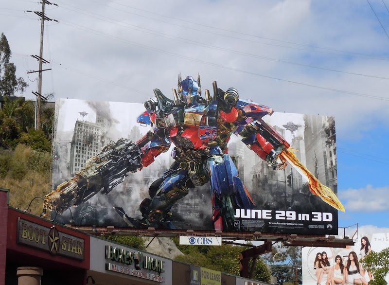 Transformers 3 Optimus Prime billboard