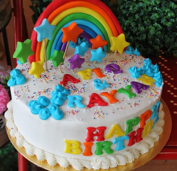 Rainbow decoration cake