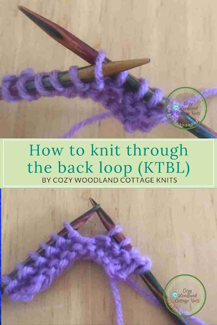 picture of tutorial on knitting through the back loop