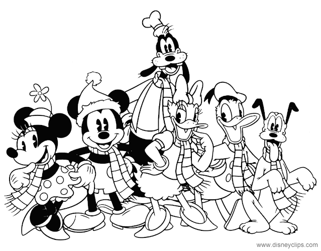 Mickey mouse and friends Christmas coloring pages 6