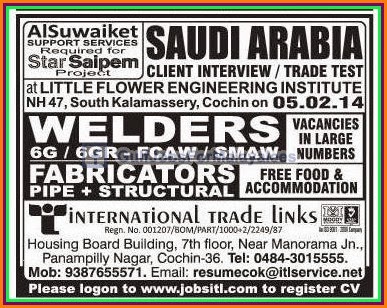 Vacancies For KSA