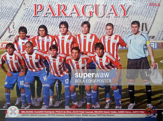 POSTER PARAGUAY 2010 TEAM SQUAD