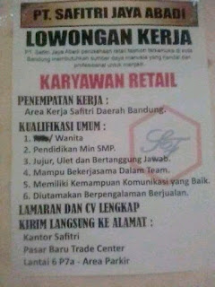 Lowongan Kerja Pasar Baru Bandung Terbaru 2021