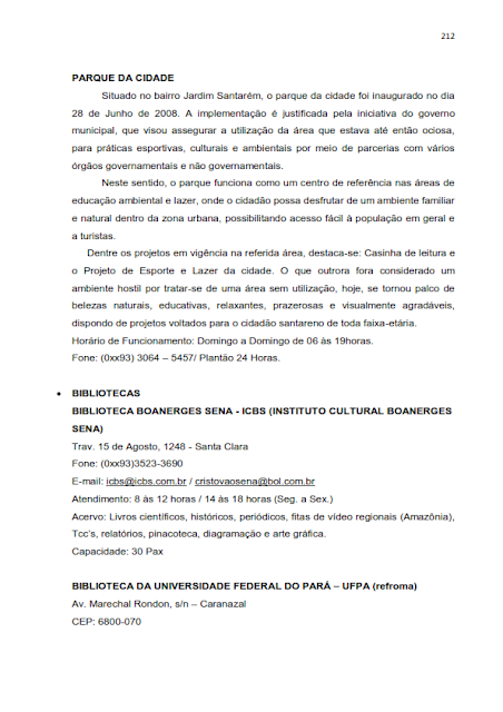 INVENTÁRIO DA OFERTA E INFRA ESTRUTURA TURÍSTICA DE SANTARÉM – PARÁ – AMAZÔNIA – BRASIL - 2010 - III. ATRATIVOS TURÍSTICOS