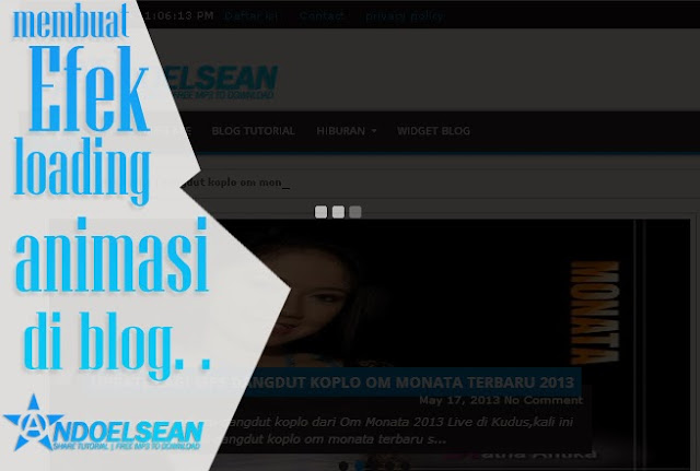 cara membuat animasi loading di blog