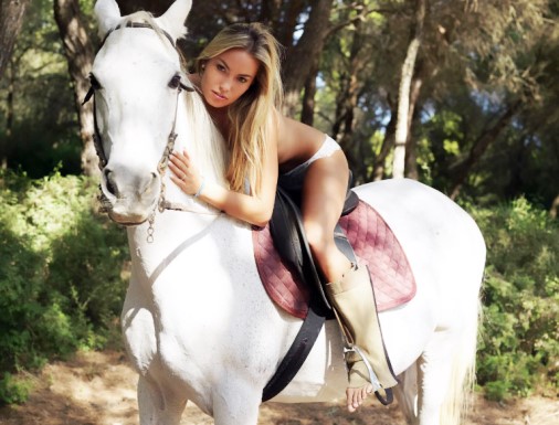 sexy riding horses photo