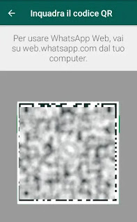 Usare Whatsapp dal Pc - Passaggio 9 inquadra dal telefono il qr code sul computer