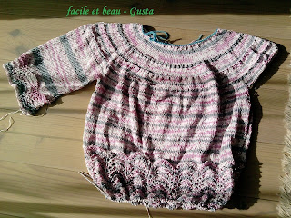 Top Down Pulli stricken Bogenmuster