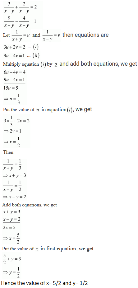 R D Sharma Solutions Class 10th Ch 3 Pair Of Linear Equations In Two Variables Exercise 3 3