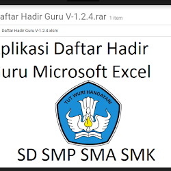 Aplikasi Daftar Hadir Guru Microsoft Excel Mudah digunakan