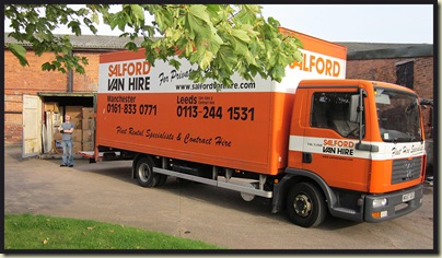 The containerat the back of the 'van' is a similar size to the 'box' on the 'van'