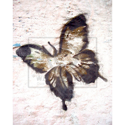 graffiti stencil, butterfly graffiti